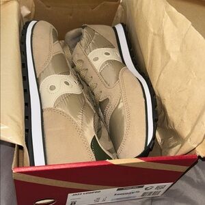 Saucony Originals NWT Men's KHAKI/GREEN  Jazz Low Pro Sneakers~Size 8